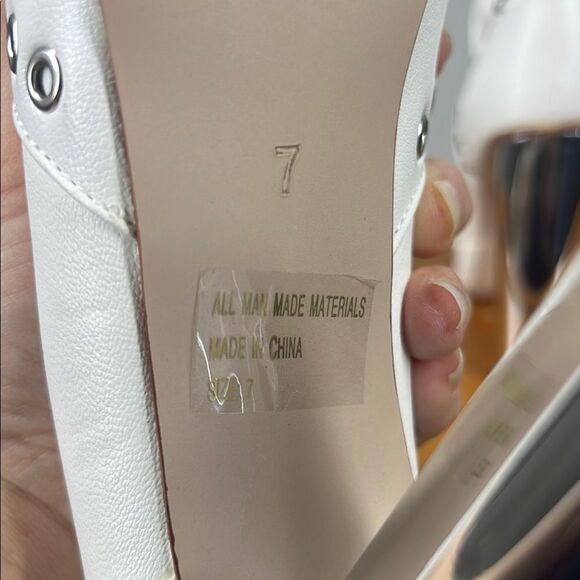 Wild Diva Elegant White Studded Women's Boots - Picture 4 of 9